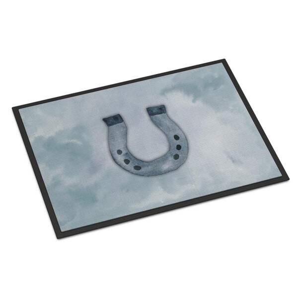 Carolines Treasures 24 x 36 in. Horseshoe Watercolor Indoor or Outdoor Mat BB7370JMAT - main